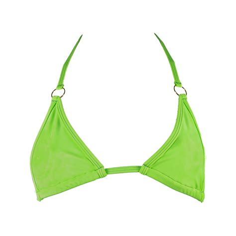 Sofia Slide Triangle Bikini Top Neon Green Tiny Bikini