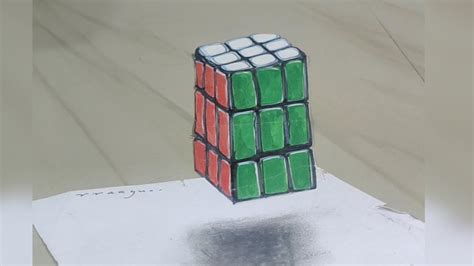 3d Drawing Video Rubix Cube Drawing Art Gallery Youtube