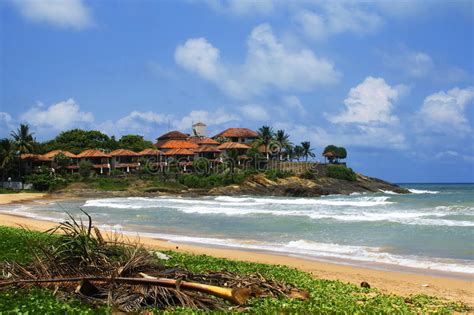 Little Tropic Village Near Ocean Beach On Sunny Day Stock Photo Image