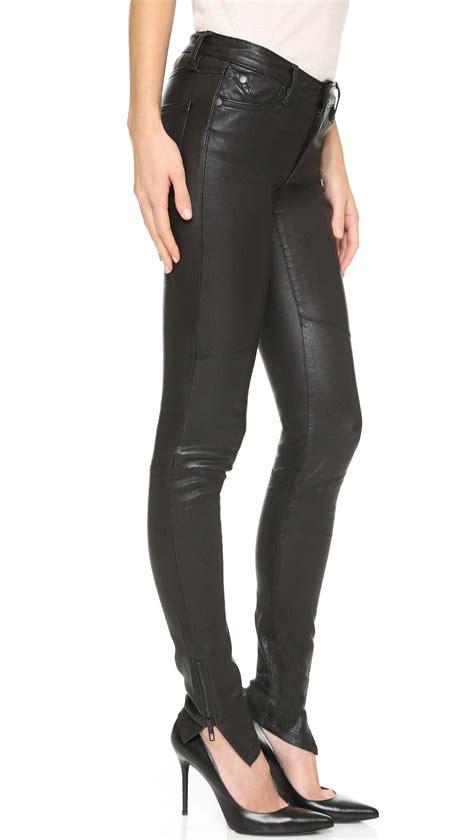 Lyst Superfine Rebel Luxe Stretch Leather Pants In Black