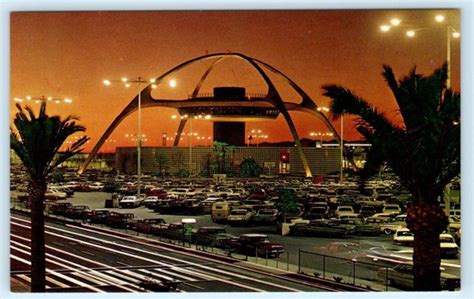 2 Postcards Los Angeles International Airport ~ Nightday Theme