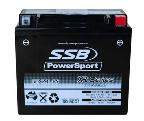 Motorcycle And Powersports Battery Ytx20l Bs Agm 12v 18ah 400cca By Ssb High Performance