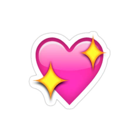 Sparkle Heart Emoji Sticker Stickers By Youtubemugs