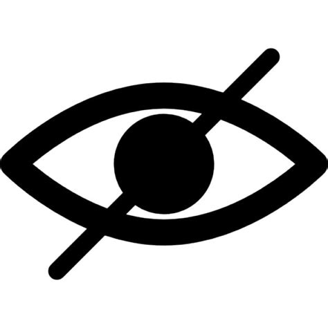 Blind Symbol Of An Opened Eye With A Slash Icons Free Download