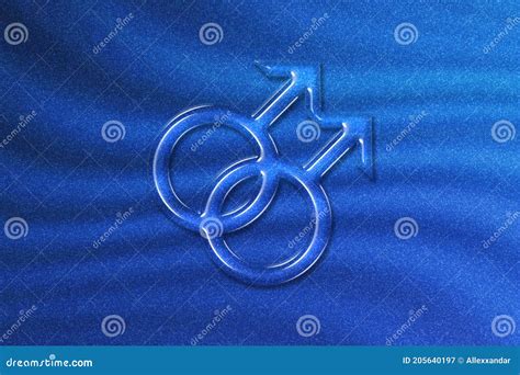 Male Homosexuality Symbol Gay Glyph Doubled Male Sign Stock Image