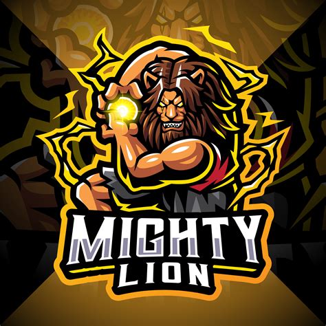 Mighty Lion Esport Mascot Logo Design By Visink Thehungryjpeg