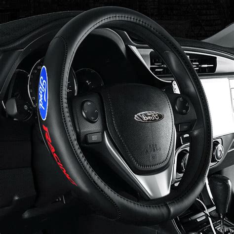 Ford Racing Set Black 15 Diameter Car Auto Steering Wheel Cover Quali