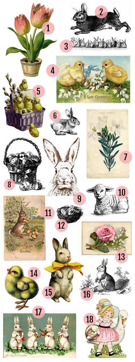Free Easter Printable And Vintage Clip Art