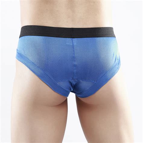 Sexy Men S Silk Knitted Underwear Low Rise Pouch Briefs Size S M L Xl