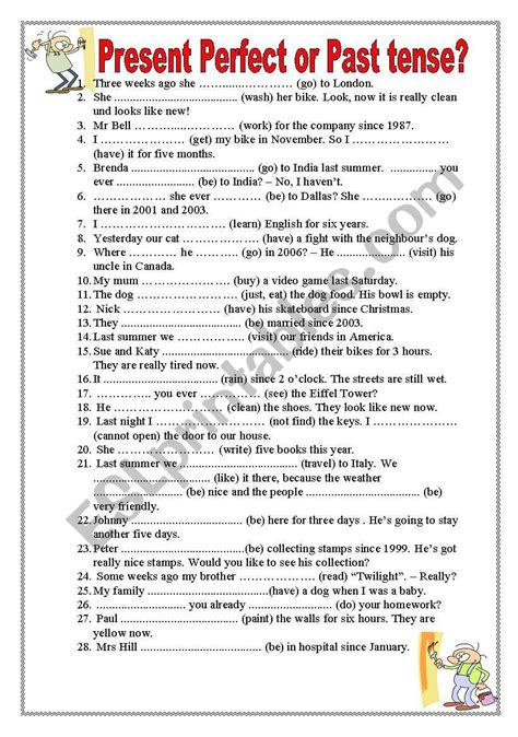 Present Perfect Tense Or Past Tense Esl Worksheet By Mcamca Hot Sex Picture