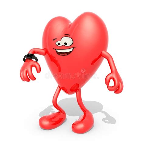 Heart With Arms Legs And Watch Stock Illustration Illustration Of