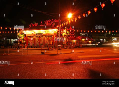 Pekong Singkawang Temple At Night Kelenteng Singkawang West