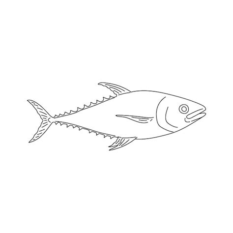 Premium Vector Tuna Fish Hand Drawing Vintage Engraving Illustration