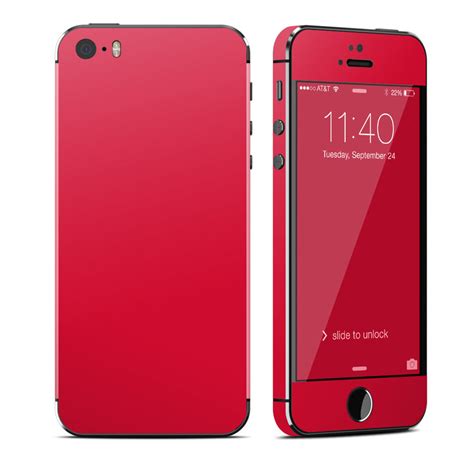 Apple Iphone 5s Skin Solid State Red By Solid Colors Decalgirl