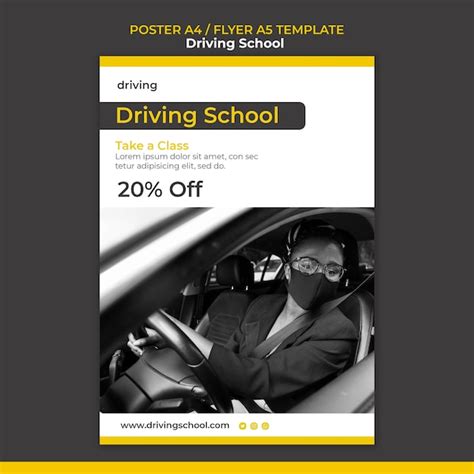 Premium Psd Driving School Flyer Template