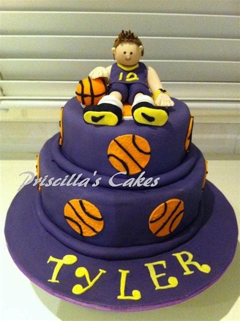 Basketball Themed Cake Cake By Priscillas Cakes Cakesdecor
