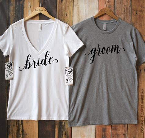 Bride And Groom Shirt Set Bride Shirt Groom Shirt Mr And Etsy