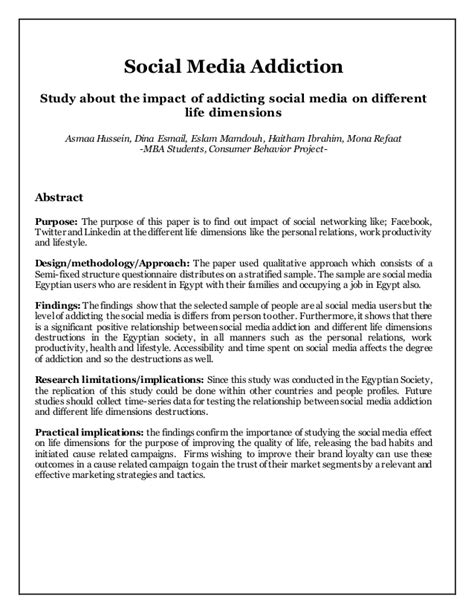 Social media addiction-Primary Research