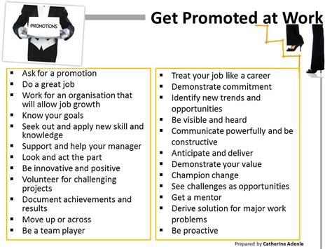 Get Promoted At Work Catherines Career Cornercatherines Career Corner