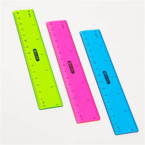 Bazic 6 15cm Plastic Ruler 3pack Bazic Products
