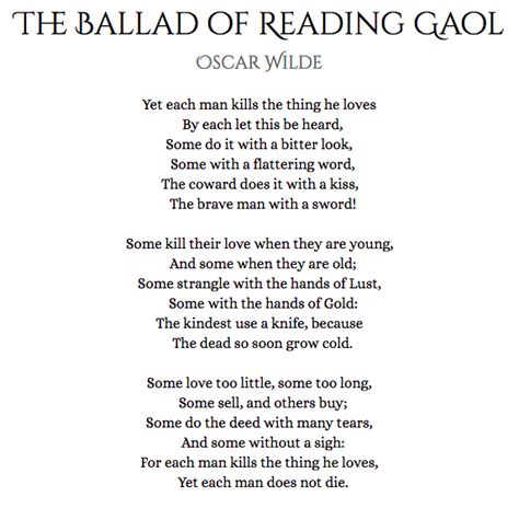 The Ballad Of Reading Gaol Oscar Wilde In Wise Words Quotes Unspoken Words Literature
