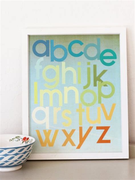 Mod Citrus Alphabet Poster From Artandphilanthropy On Etsy 그래픽