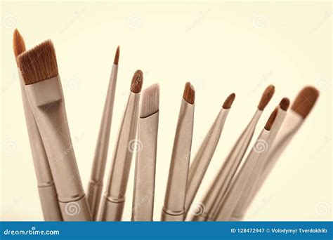Set Of Make Up Brushes Stock Image Image Of Beauty 128472947