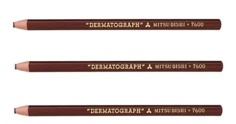 Kit 3 Lápis Dermatográficos Marrom Mitsubishi 7600 Parcelamento Sem Juros