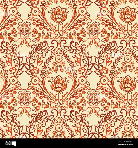 Vector Baroque Floral Pattern Classic Floral Ornament Vintage Texture