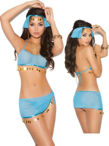 Buy Sexy Sheer Blue Harem Girl Belly Dance Costume Lingerie Set Online
