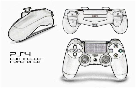 Dualshock 4 Layout Playstation 4 Controller Illustration Clipart D59