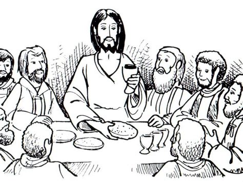 Last Supper Coloring Page At Free Printable