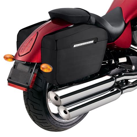 Viking Lamellar Matte Extra Large Hard Motorcycle Saddlebags For Harley
