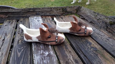 Felt Slippers Wool Horse Slippers Warm Slippers Horses Etsy