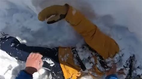 Real Time Footage Shows Harrowing Moments Of Avalanche Victims Rescue