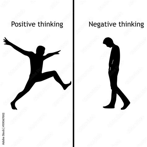 Positive And Negative Thinking Stock Vector Adobe Stock