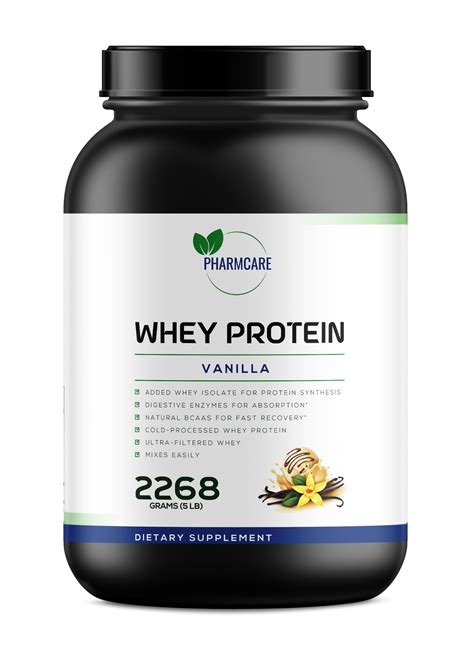 Whey Protein Vanilla 5lb Pharmcare