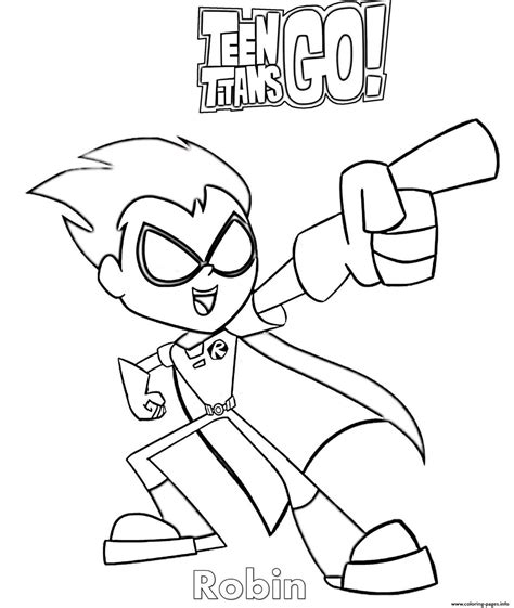 Teen Titans Robin Coloring Pages Printable