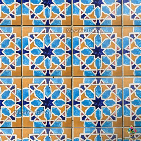 Handmade Moorish Ceramic Tiles For Wall And Floor Decoration Custom