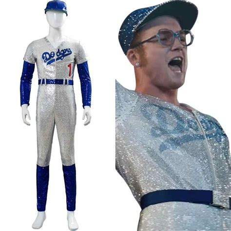 Rocketman Elton John Dodgers Baseball Uniform Cosplay Kostüm Overall