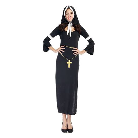 Jesus Virgin Mary Costume Halloween Monasticism Cos Uniform Nun Cosplay