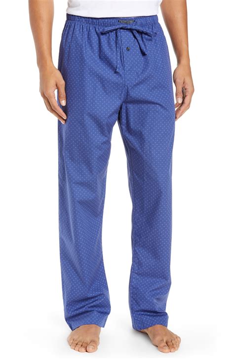Ralph Lauren Hex Print Woven Pajama Pants In Blue Modesens Pajama