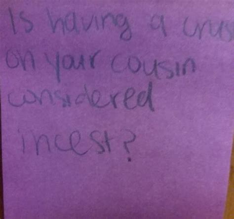 Is Having A Crush On Your Cousin Considered Incest The Answer Wall