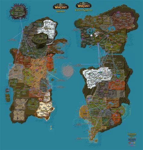 Wow Alince Team Azeroth Map World Of Warcraft Warcraft