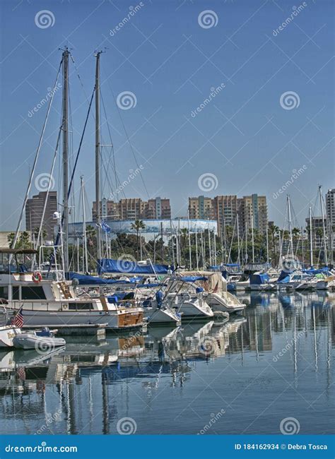 Long Beach Marina California Sailboats Stock Photo Image Of Long