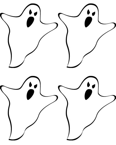 Free Printable Halloween Decorations Ghost Template Printable Simple