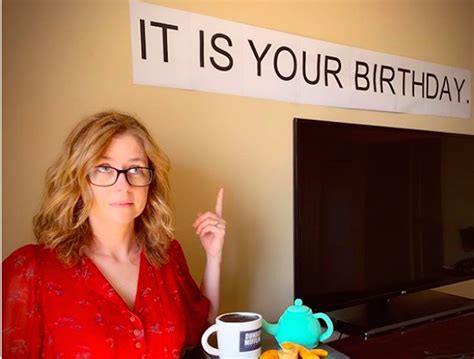 Hotel Surprises Jenna Fischer With Hilarious Office Themed Birthday
