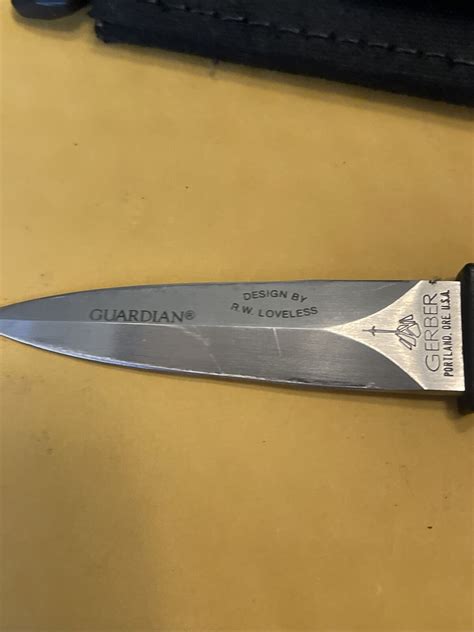 Vintage Gerber Guardian Rw Loveless Boot Knife Usa Wsheath Dagger Ebay