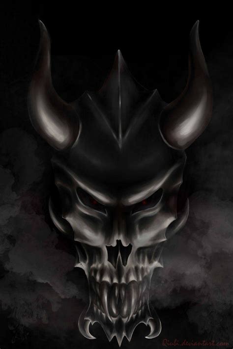 Demon Skull Wallpapers Top Free Demon Skull Backgrounds Wallpaperaccess