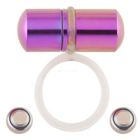 Purple Anodized Titanium Vibrating Non Piercing Tongue Ring Lix 1499
